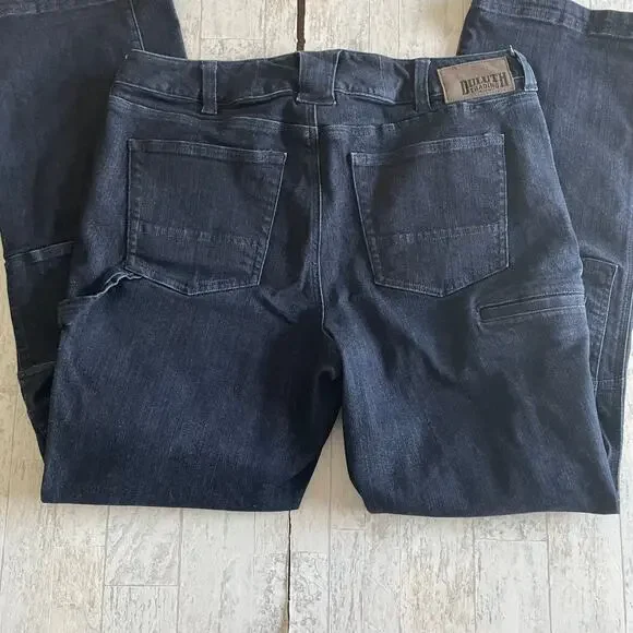 Duluth Trading Jeans Cargo Womens 12 Curvesetter Double Knee Work - Picture 3 of 10